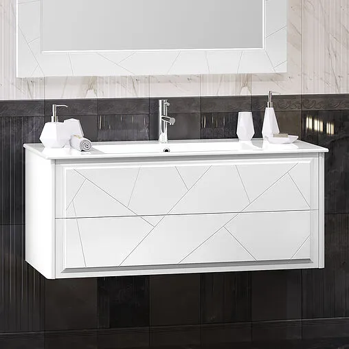 Тумба под умывальник подвесной Opadiris Луиджи 120 белый матовый 00-00007152