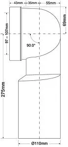 Патрубок для унитаза Mc Alpine 90° MRWC12 Патрубок для унитаза Mc Alpine 90° MRWC12, 2