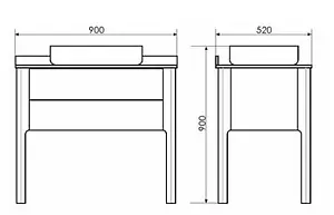 Тумба-умывальник напольная Comforty Лондон 90-1 белый/бежевый 00-00006547CF Тумба-умывальник напольная Comforty Лондон 90-1 белый/бежевый 00-00006547CF, 2