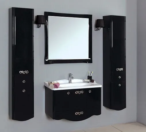 Шкаф-пенал подвесной с бельевой корзиной Aquaton Венеция 35 R чёрный1A151003VN95R Шкаф-пенал подвесной с бельевой корзиной Aquaton Венеция 35 R чёрный1A151003VN95R