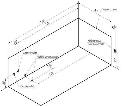 Ванна акриловая Radomir Фелиция 160х75 2-01-0-0-1-204