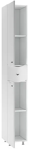 Шкаф-пенал напольный Айсберг Волна 30 L белый DA1005P