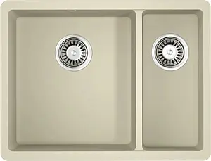 Мойка кухонная Omoikiri Kata 55-2-U-BE ваниль 4993387, 1