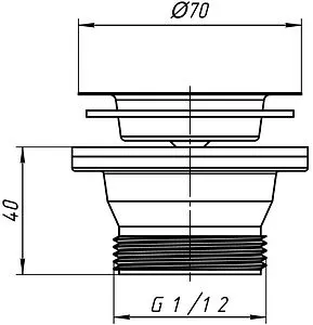 Выпуск для мойки Ани Пласт хром M100 Выпуск для мойки Ани Пласт хром M100, 2