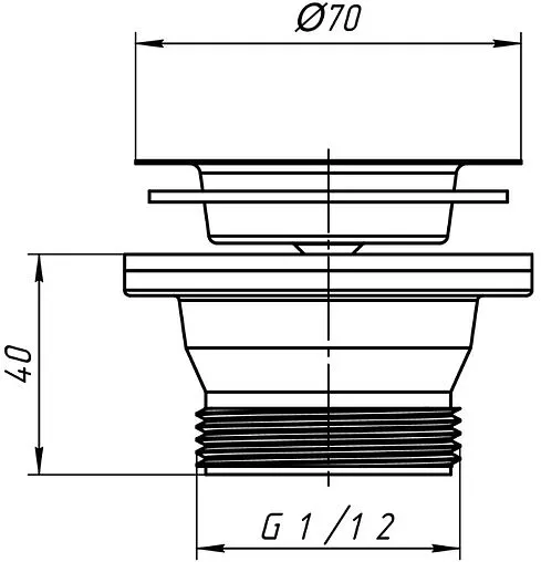 Выпуск для мойки Ани Пласт хром M100 Выпуск для мойки Ани Пласт хром M100