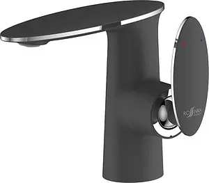 Смеситель для раковины Rossinka чёрный матовый/хром RS30-11B, 1