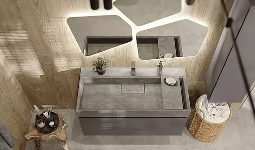 Раковина Raval Facet 120 бетон Fac.08.120/Bet/RL