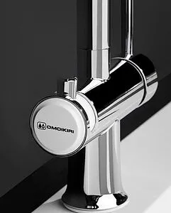 Смеситель для кухни с подключением к фильтру Omoikiri Hotaru-CH-WH хром/белый 4994051, 4