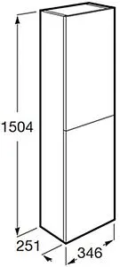 Шкаф-пенал подвесной Roca Domi 35 синий ZRU9307869 Шкаф-пенал подвесной Roca Domi 35 синий ZRU9307869, 2