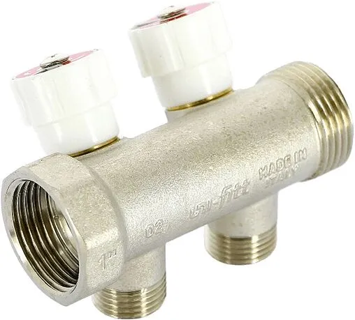 Коллектор регулирующий проходной 2 отвода 1"в/н x ½"к Uni-fitt 404N4220 Коллектор регулирующий проходной 2 отвода 1"в/н x ½"к Uni-fitt 404N4220