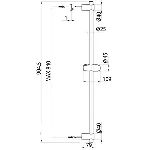Душевая стойка Bossini хром DC80212.030 Душевая стойка Bossini хром DC80212.030, 3