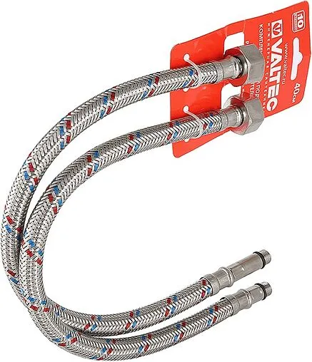 Гибкая подводка для смесителя (пара) Valtec 0.8м x ½&quot;в x М10x1 L18/35мм VTf.005.IS.0410080