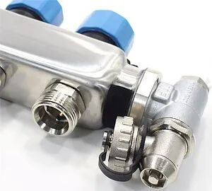 Группа коллекторная с расходомерами 9 отводов 1&quot;в/н x ¾&quot;ек Henco UFH-0605MDSS09, 2