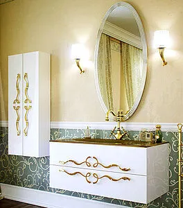 Шкаф-пенал подвесной Clarberg Due Amanti 25 золото белый DUE0525W+DUER4GL Шкаф-пенал подвесной Clarberg Due Amanti 25 золото белый DUE0525W+DUER4GL, 4