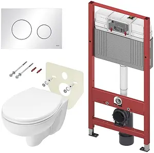 Комплект 6 в 1 TECE V04 K440920.WC1 с кнопкой TECEloop 9240920 белый глянцевый, 1