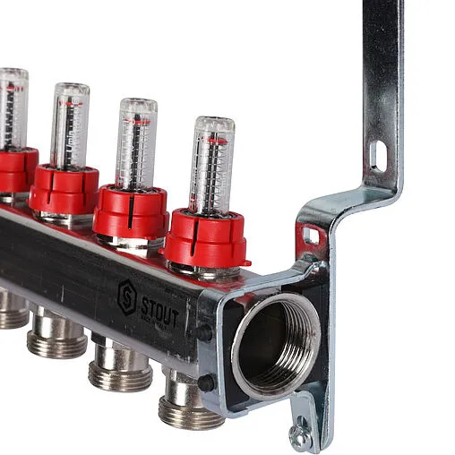 Группа коллекторная с расходомерами 13 отводов 1&quot;в/в x ¾&quot;ек Stout SMS 0917 000013