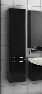 Шкаф-пенал подвесной с бельевой корзиной Aquaton Ария М 35 чёрный 1A134403AA950 Шкаф-пенал подвесной с бельевой корзиной Aquaton Ария М 35 чёрный 1A134403AA950, 4