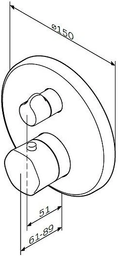 Термостат для 2 потребителей Am.Pm Gem хром F9085500