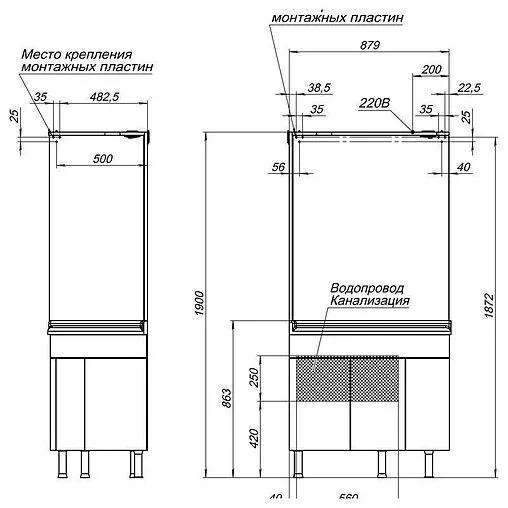 Зеркало с подсветкой Aquanet Корнер 80 L белый 00158820
