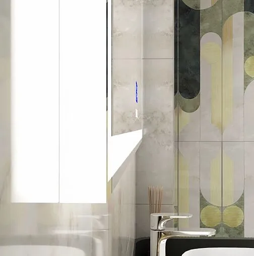 Зеркало с подсветкой Continent Mercury Led 100x70 с музыкальным блоком, с подогревом белый ЗЛП685