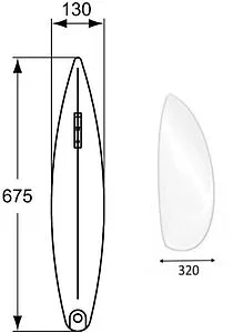 Перегородка для писсуара Ideal Standard белый S612001, 2