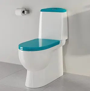 Унитаз-компакт Sanita Luxe Best Color Sea белый/бирюзовый WC.CC/Best/2-DM/TUR.G/S1 Унитаз-компакт Sanita Luxe Best Color Sea белый/бирюзовый WC.CC/Best/2-DM/TUR.G/S1, 5