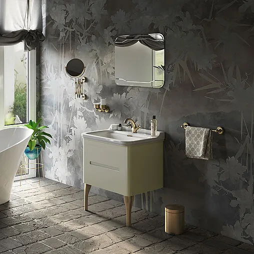 Тумба под умывальник Kerasan Waldorf 80 bi vaniglia matt 925630