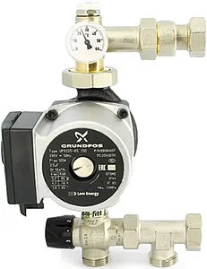 Узел насосно-смесительный с насосом Grundfos UPSO 25-65 130 Uni-fitt Solomix X 473G0802, 1