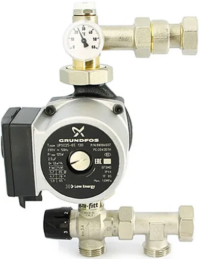 Узел насосно-смесительный с насосом Grundfos UPSO 25-65 130 Uni-fitt Solomix X 473G0802