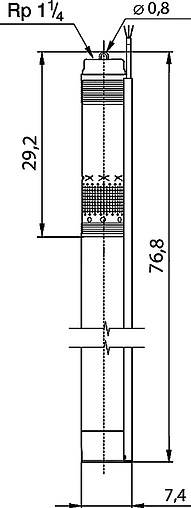 Насос скважинный центробежный 3&quot; Grundfos SQ 2-70 96524435