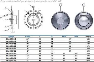 Клапан обратный поворотный одностворчатый межфланцевый Ду250 Ру16 Water Technics SCI WT SKL100701250 Клапан обратный поворотный одностворчатый межфланцевый Ду250 Ру16 Water Technics SCI WT SKL100701250, 2