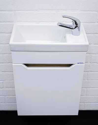 Тумба-умывальник подвесной Айсберг Мечта 40 белый/дуб сонома DM2314T+4607152362107