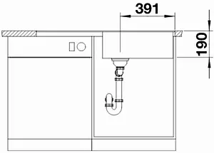 Мойка кухонная Blanco Metra XL 6 S-F 99 тёмная скала 518883 Мойка кухонная Blanco Metra XL 6 S-F 99 тёмная скала 518883, 4