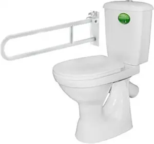 Унитаз-компакт с откидным поручнем Оскольская керамика Персона стандарт белый 42301120012 Унитаз-компакт с откидным поручнем Оскольская керамика Персона стандарт белый 42301120012, 1