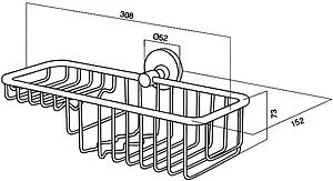 Полка Am.Pm Bliss L хром A5534664 Полка Am.Pm Bliss L хром A5534664, 2