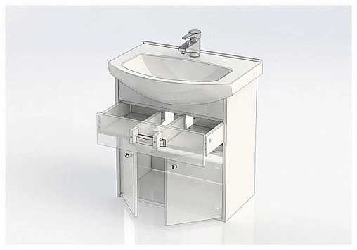 Тумба под умывальник Aquanet Грейс 60 белый/дуб кантербери 00198374