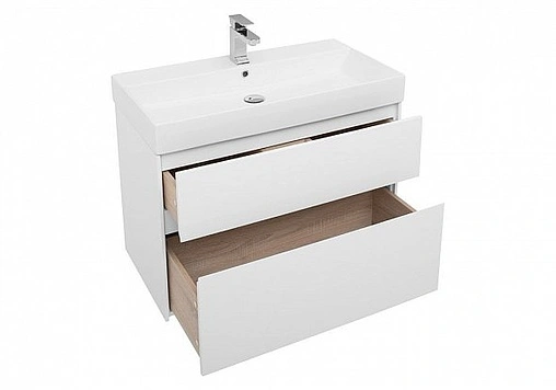 Тумба-умывальник Aquanet Бруклин 85 белый 00203960+