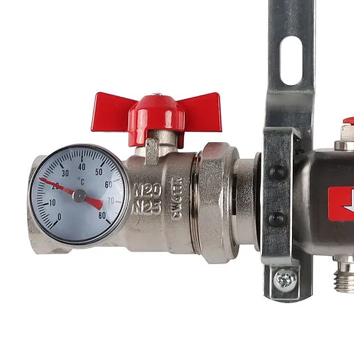 Группа коллекторная без расходомеров 4 отвода 1&quot;в/в x ¾&quot;ек Rommer RMS-3210-000004