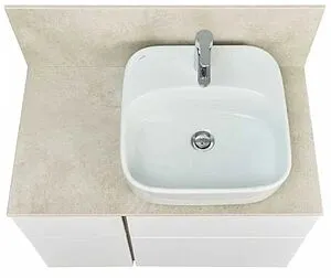 Тумба-умывальник подвесная Aquaton Мишель 80 дуб эндгрейн 1A2772K2MIX40, 1