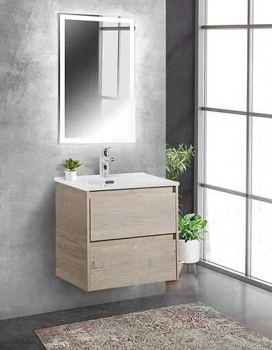 Тумба под умывальник подвесная BelBagno KRAFT 50 Rovere Galifax Bianco KRAFT-500-2C-SO-RGB