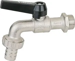 Кран шаровый со штуцером ½"н Bugatti Alaska 06890081, 1