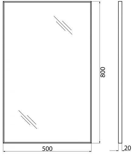 Зеркало BelBagno 50x80 сатин SPC-AL-500-800