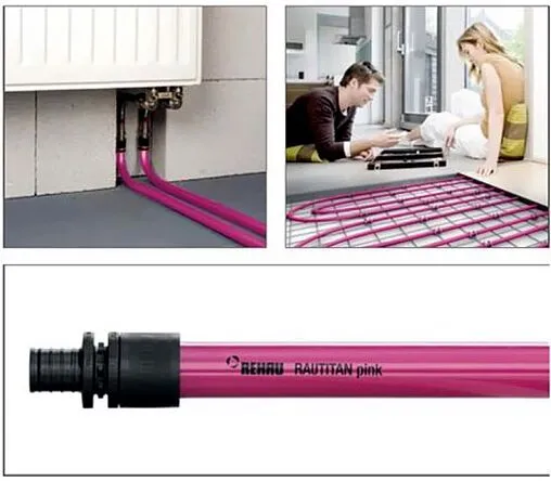 Труба сшитый полиэтилен Rehau Rautitan pink 25 x 3.5 мм PE-Xa EVAL бухта 50м 11360623050