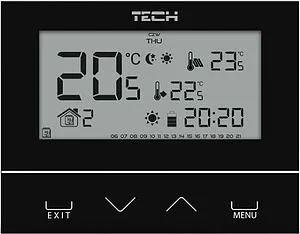 Проводной комнатный двухпозиционный регулятор котла TECH ST-292 v3 черный WG.11.0437, 1