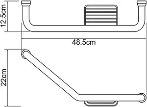 Поручень Wasserkraft хром 1077, 3