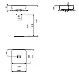 Раковина Ideal Standard Strada II 40 белый T296201 Раковина Ideal Standard Strada II 40 белый T296201, 2