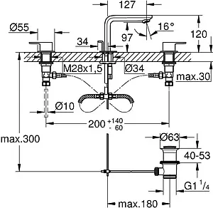 Смеситель для раковины Grohe Lineare хром 20304001 Смеситель для раковины Grohe Lineare хром 20304001, 2