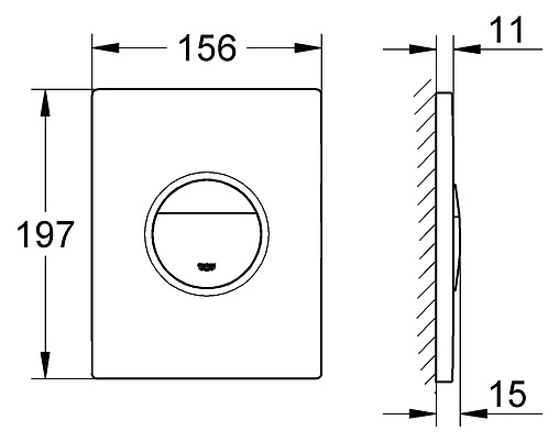 Клавиша смыва для унитаза Grohe Nova Cosmopolitan Print 38847LS0 белый луна