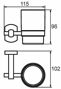Стакан Milardo Neva хром NEVSMG0M45, 2