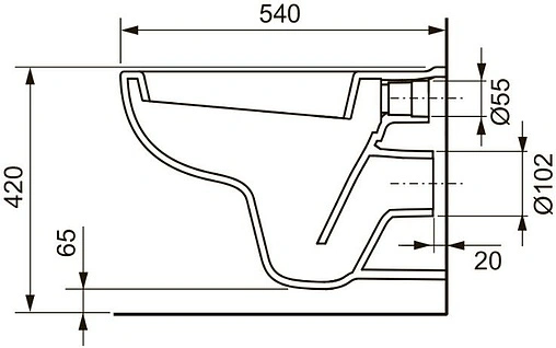 Унитаз подвесной TECE V04 белый 9700004